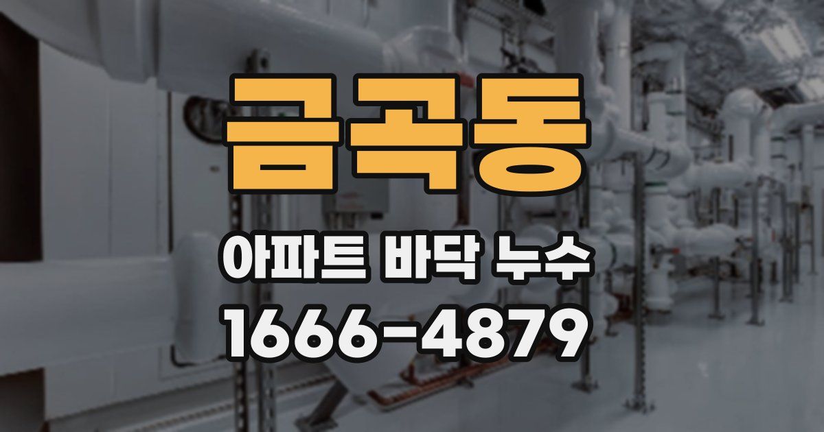 금곡동 아파트 바닥 누수