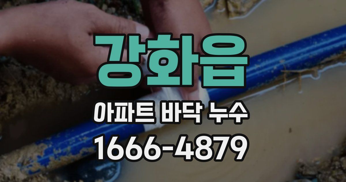 강화읍 아파트 바닥 누수