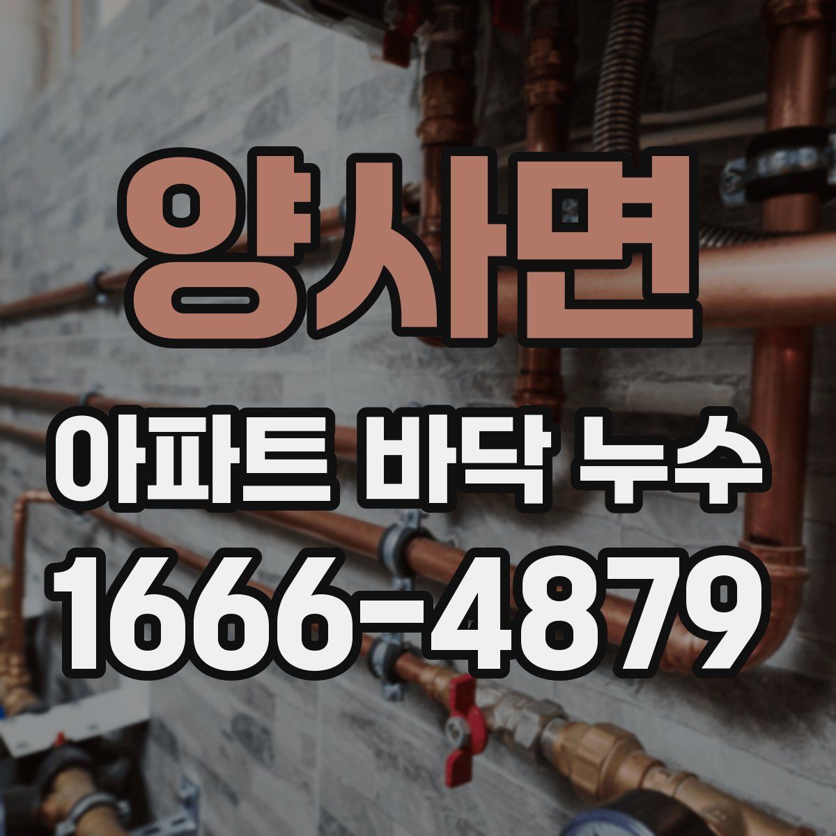 양사면 아파트 바닥 누수