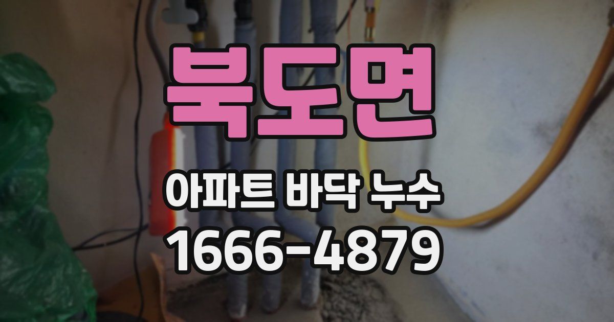 북도면 아파트 바닥 누수