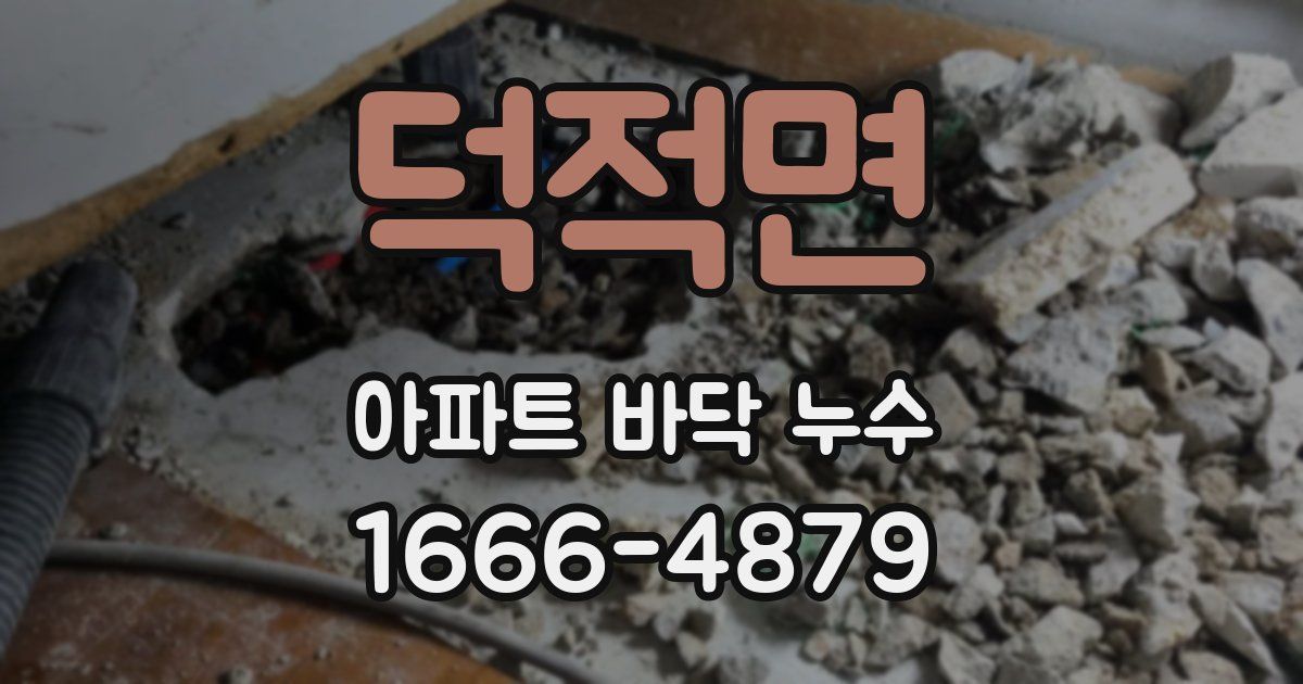 덕적면 아파트 바닥 누수