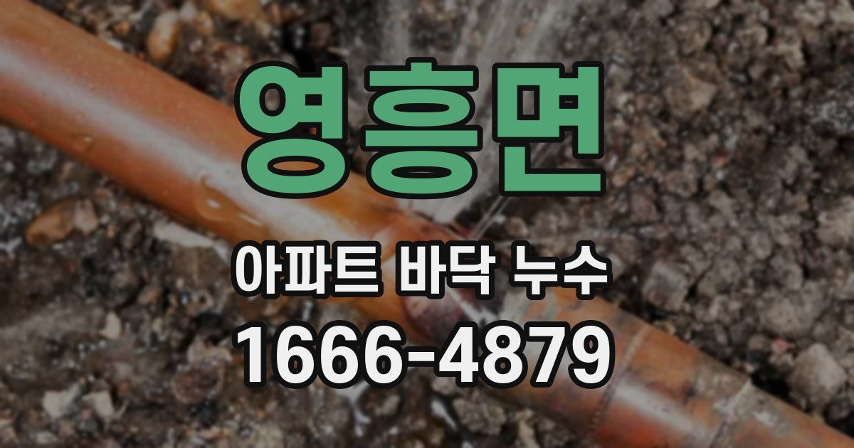 영흥면 아파트 바닥 누수