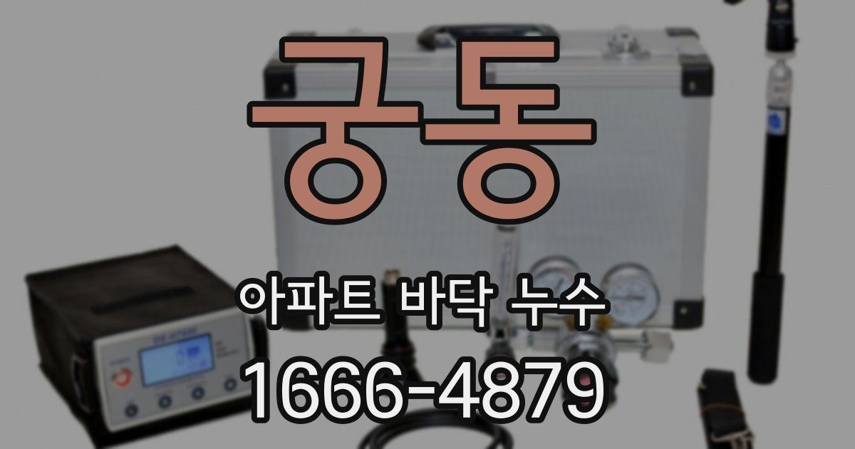궁동 아파트 바닥 누수