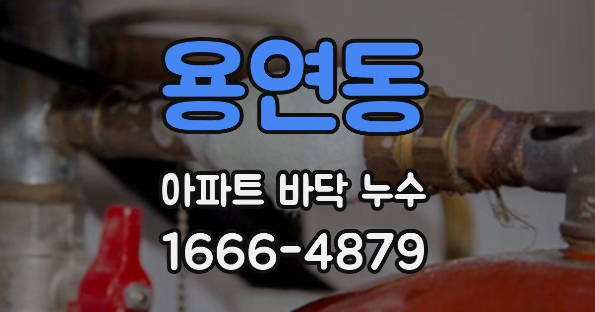 용연동 아파트 바닥 누수