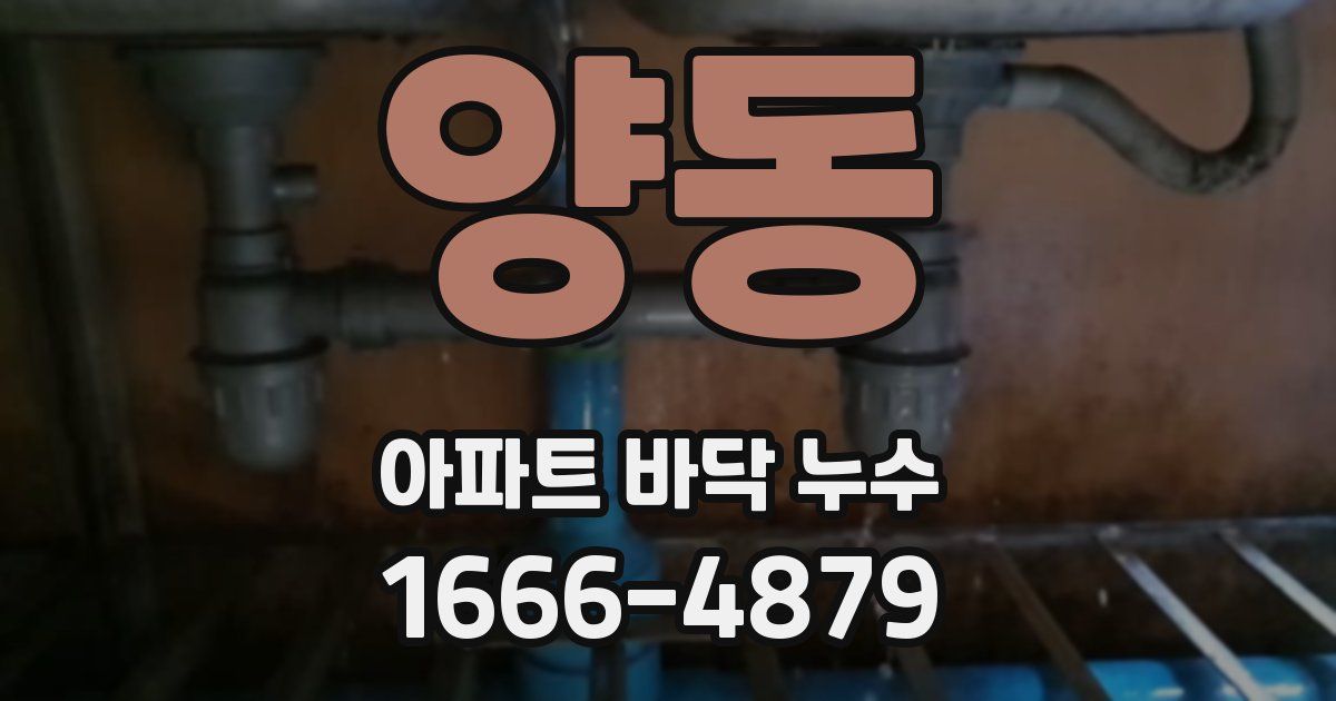 양동 아파트 바닥 누수