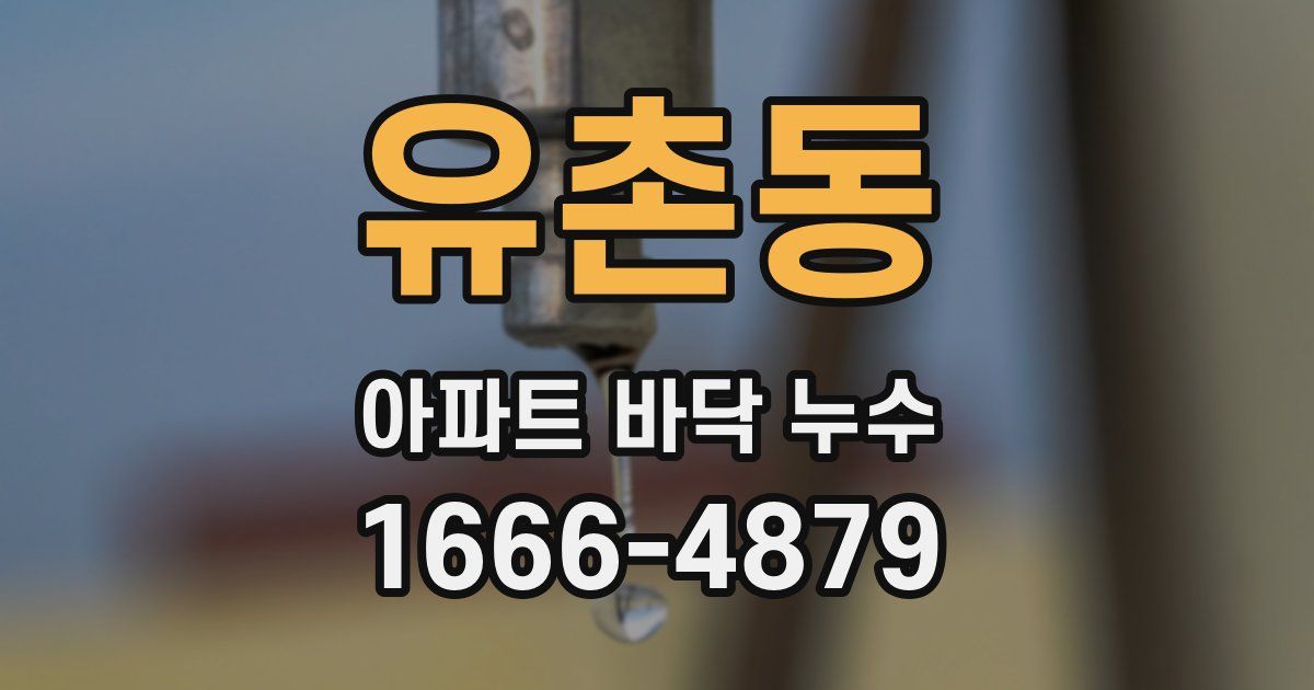 유촌동 아파트 바닥 누수