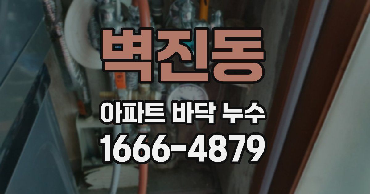 벽진동 아파트 바닥 누수
