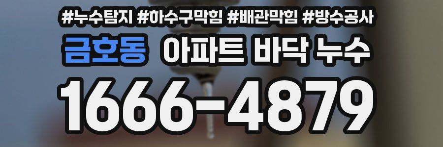 금호동 아파트 바닥 누수