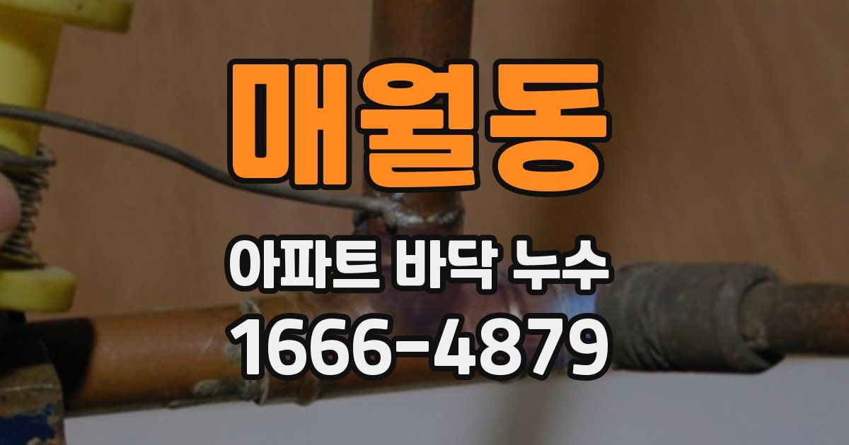 매월동 아파트 바닥 누수