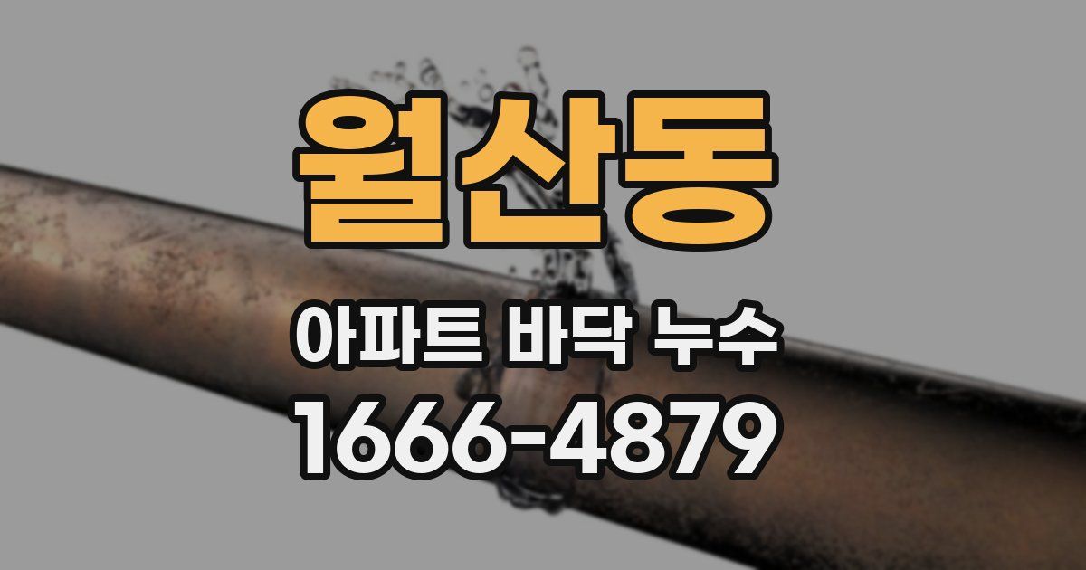월산동 아파트 바닥 누수