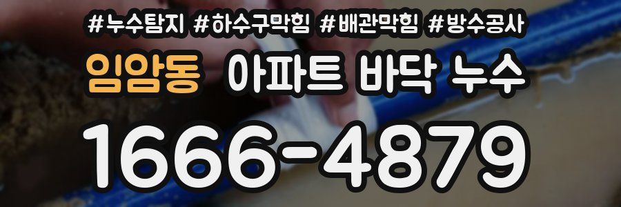임암동 아파트 바닥 누수