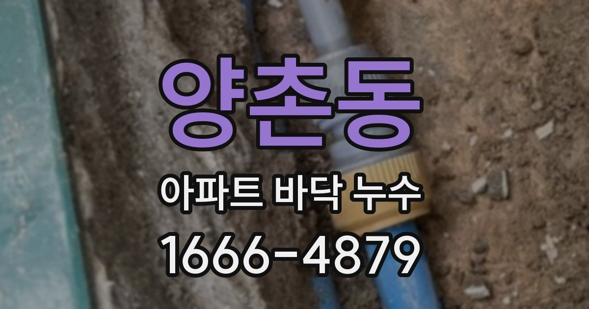 양촌동 아파트 바닥 누수