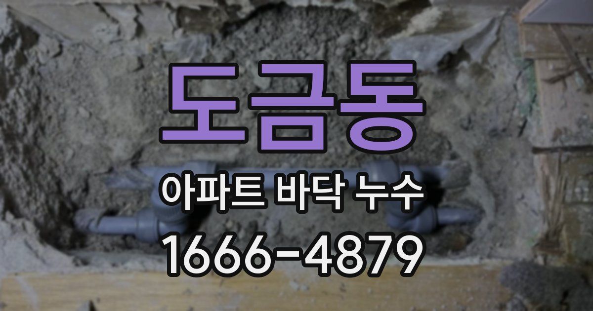 도금동 아파트 바닥 누수