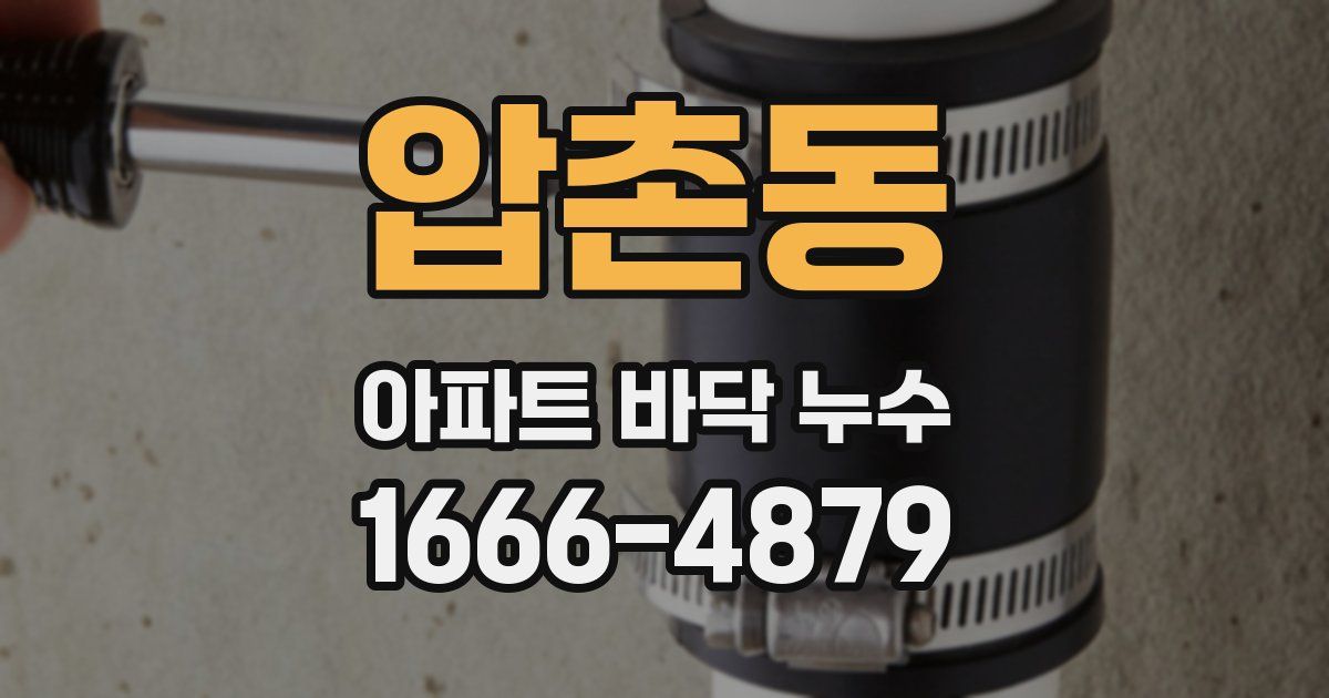 압촌동 아파트 바닥 누수