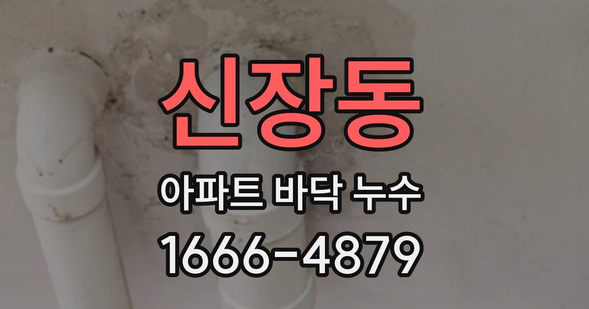 신장동 아파트 바닥 누수