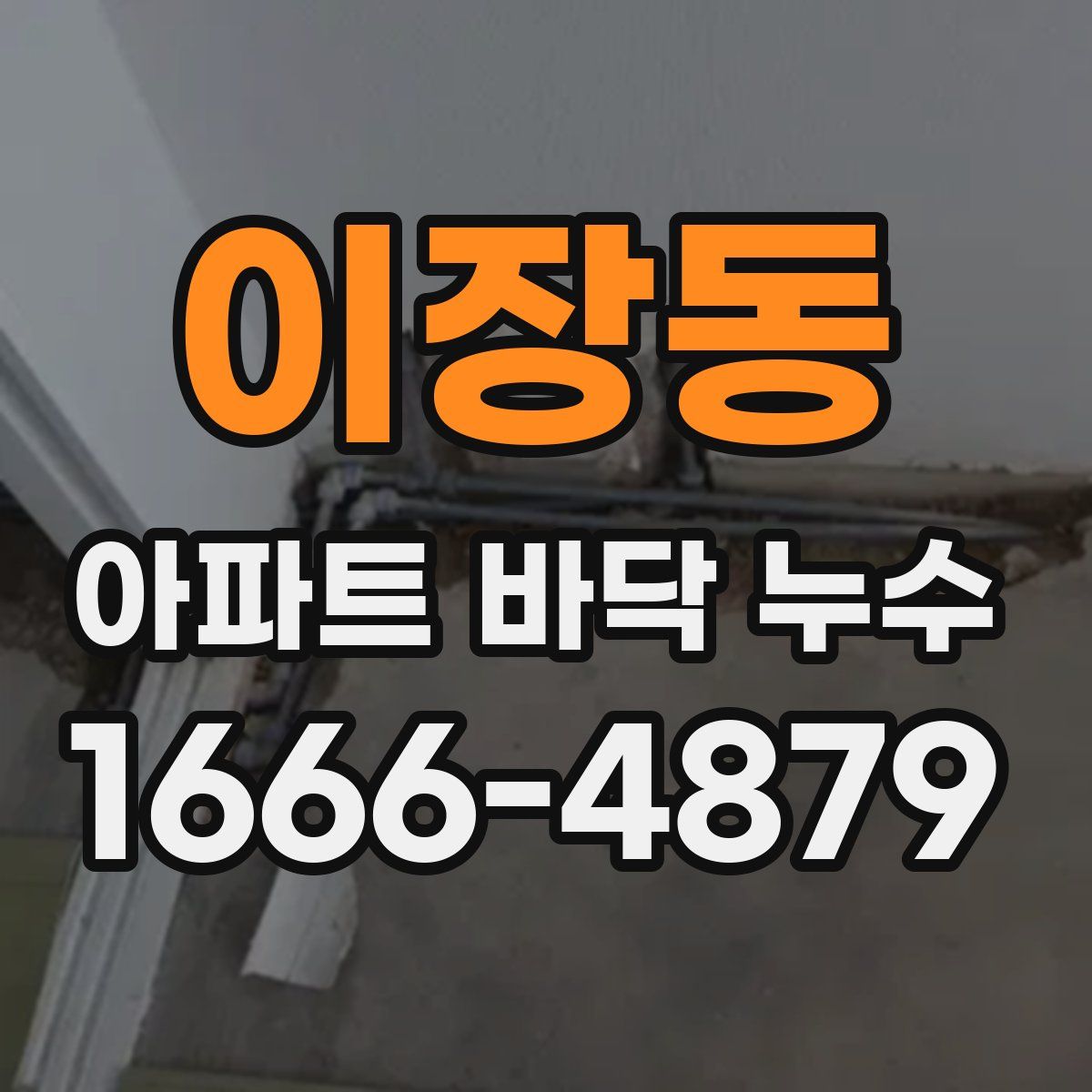 이장동 아파트 바닥 누수
