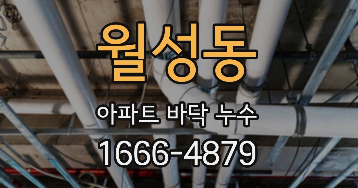 월성동 아파트 바닥 누수