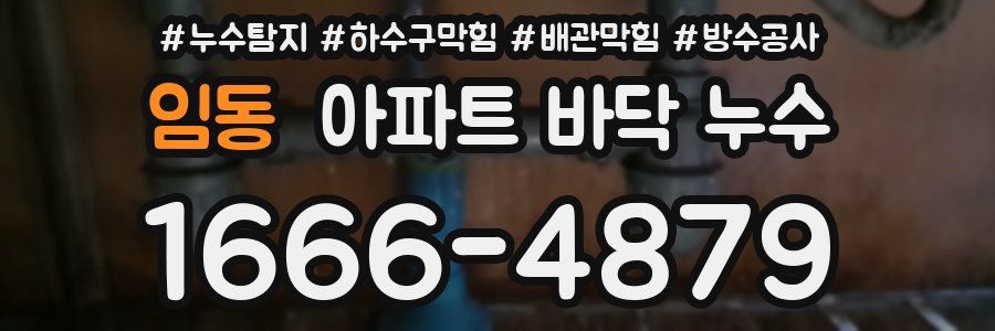 임동 아파트 바닥 누수