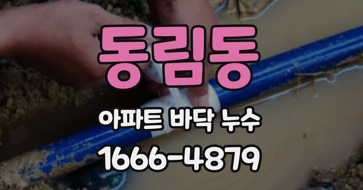 동림동 아파트 바닥 누수