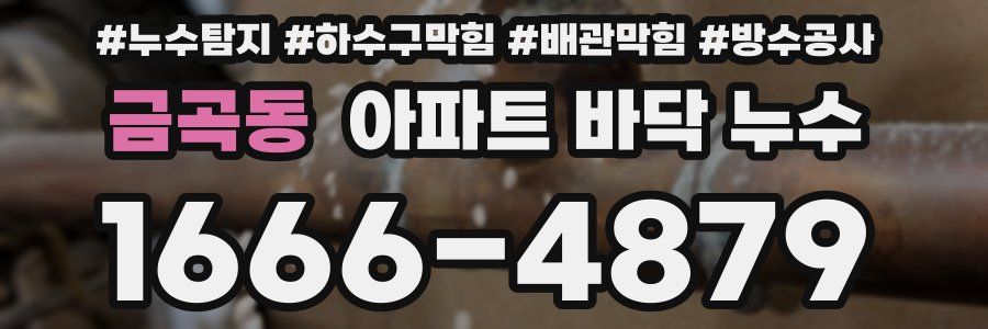 금곡동 아파트 바닥 누수