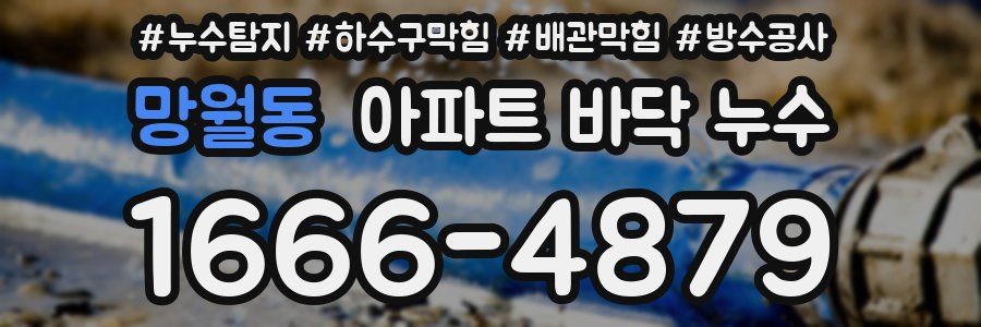 망월동 아파트 바닥 누수