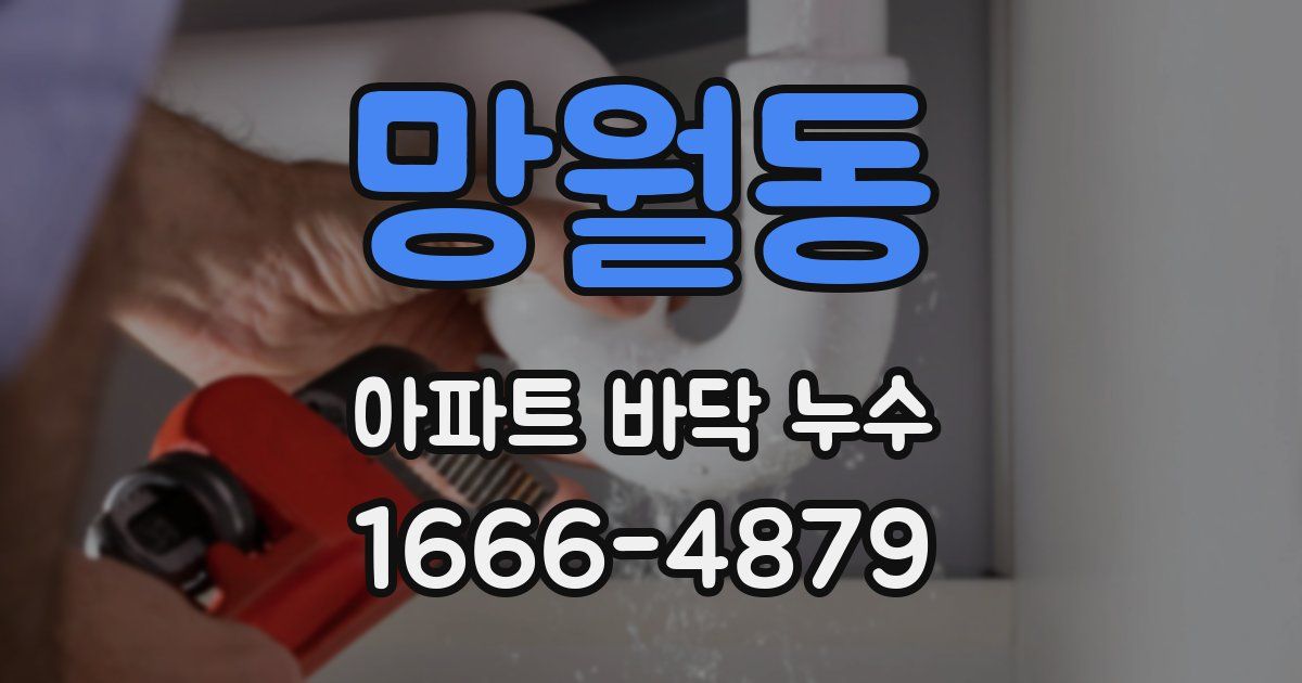 망월동 아파트 바닥 누수