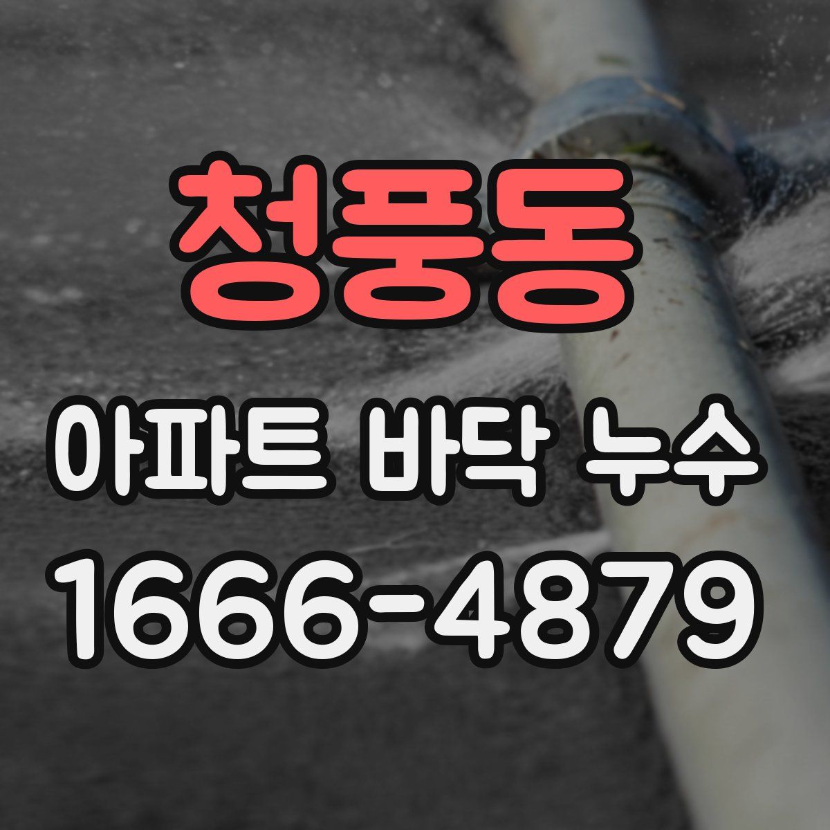 청풍동 아파트 바닥 누수