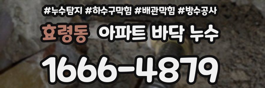 효령동 아파트 바닥 누수