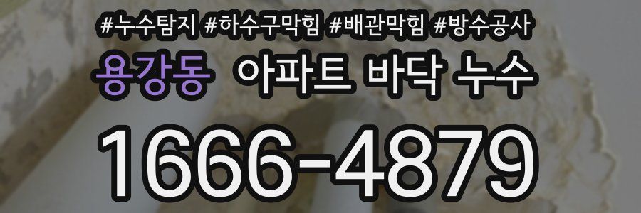 용강동 아파트 바닥 누수