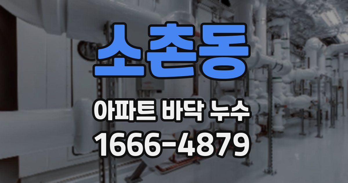 소촌동 아파트 바닥 누수