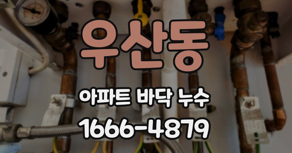 우산동 아파트 바닥 누수