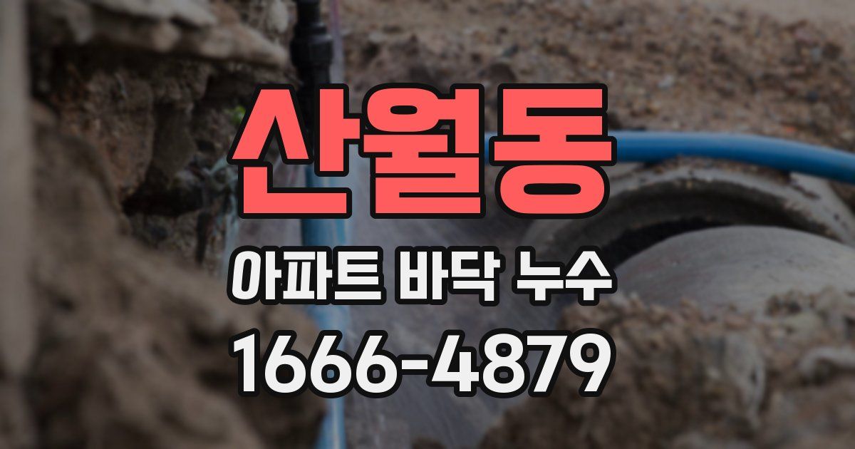 산월동 아파트 바닥 누수