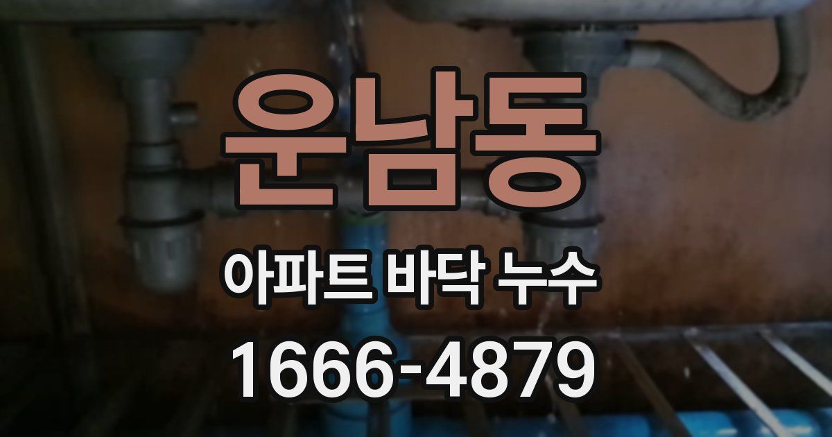 운남동 아파트 바닥 누수
