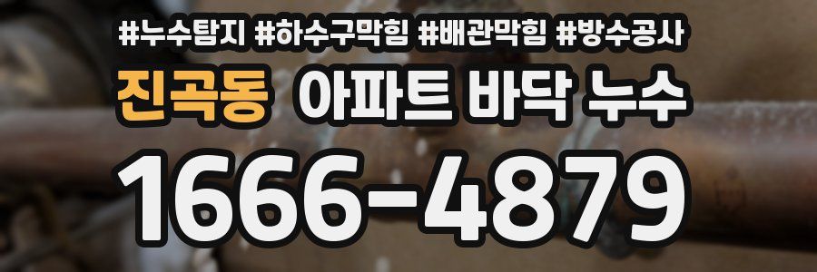 진곡동 아파트 바닥 누수