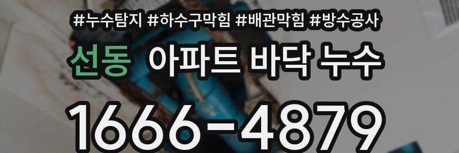 선동 아파트 바닥 누수