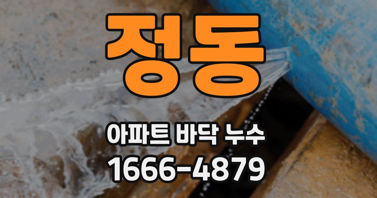 정동 아파트 바닥 누수