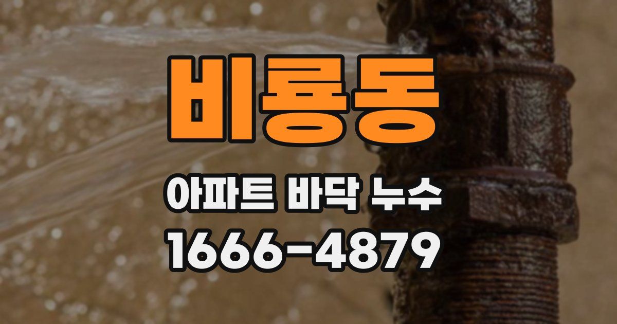 비룡동 아파트 바닥 누수