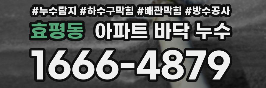 효평동 아파트 바닥 누수