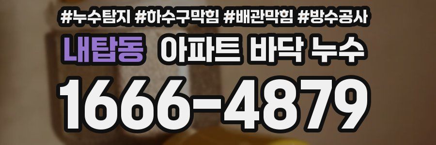 내탑동 아파트 바닥 누수