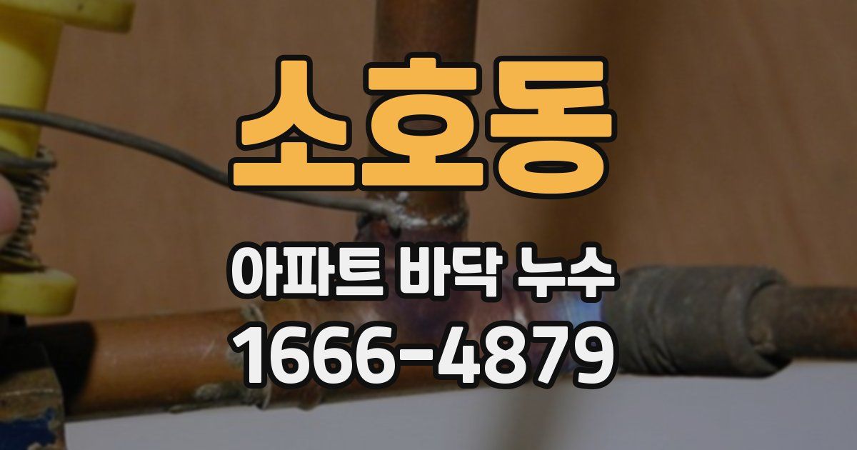 소호동 아파트 바닥 누수