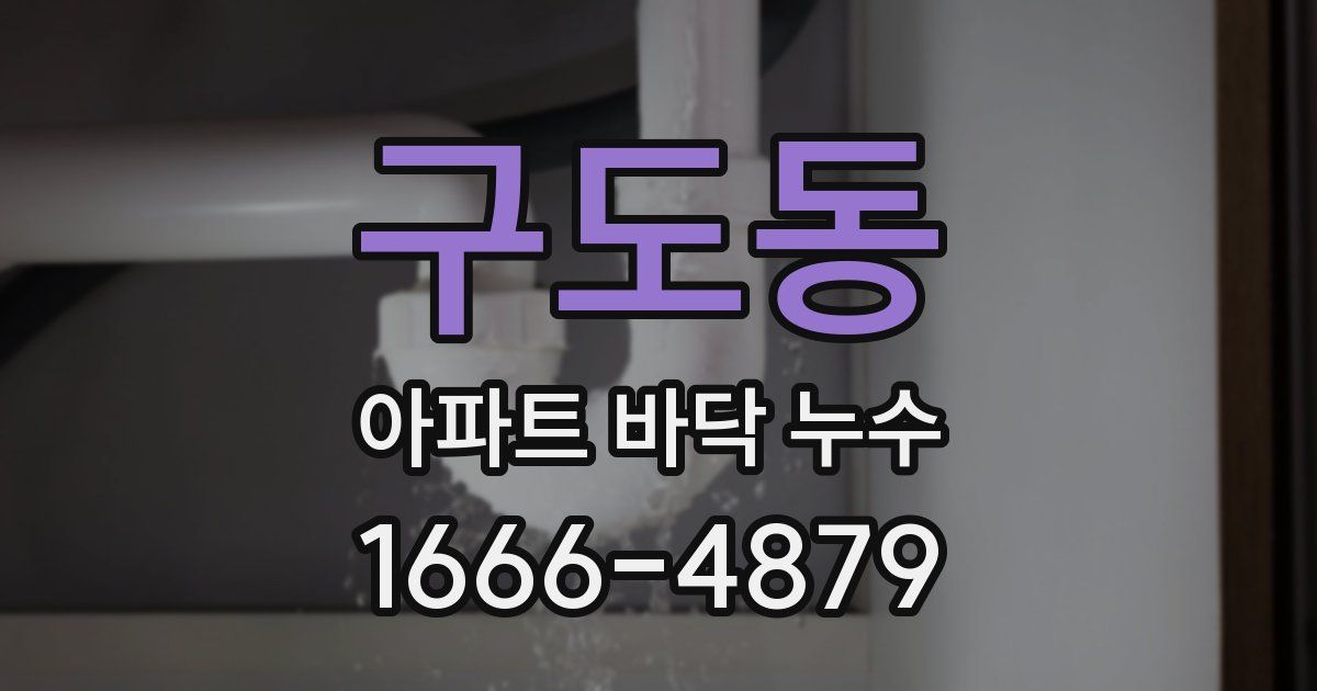 구도동 아파트 바닥 누수