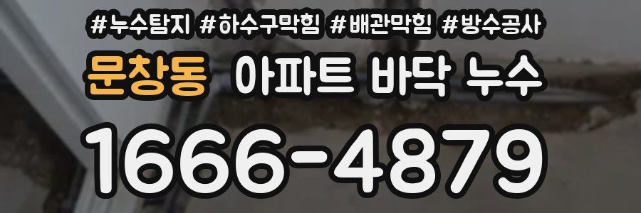 문창동 아파트 바닥 누수