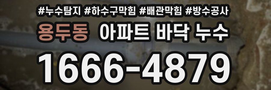 용두동 아파트 바닥 누수