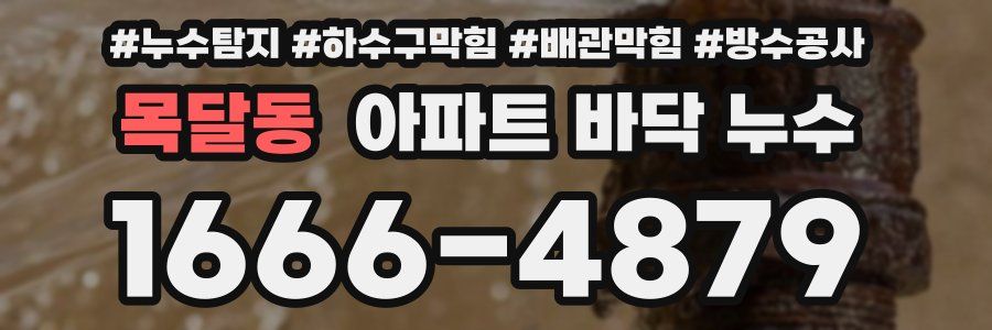 목달동 아파트 바닥 누수