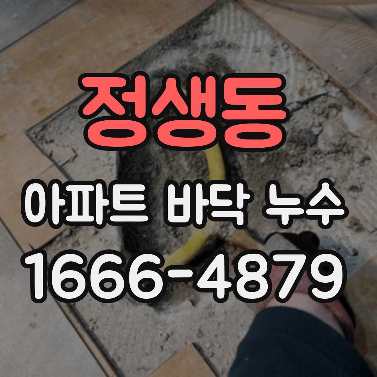 정생동 아파트 바닥 누수
