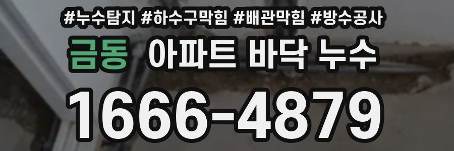 금동 아파트 바닥 누수