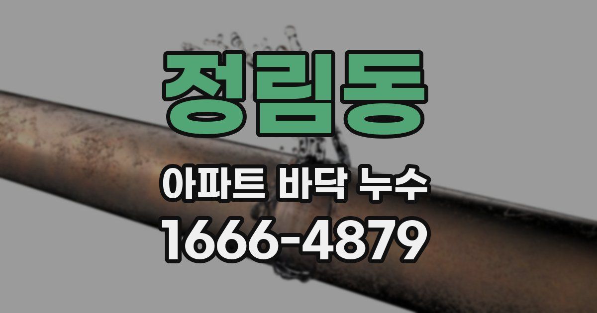 정림동 아파트 바닥 누수