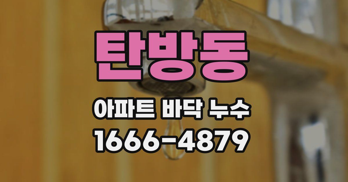 탄방동 아파트 바닥 누수