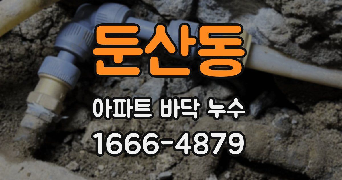 둔산동 아파트 바닥 누수