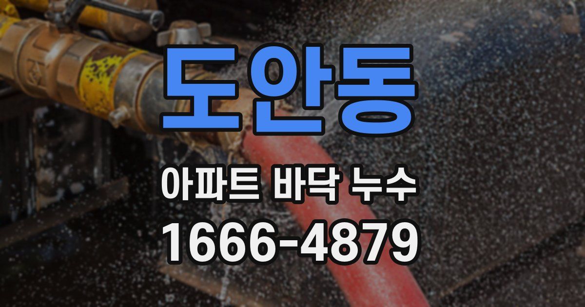 도안동 아파트 바닥 누수